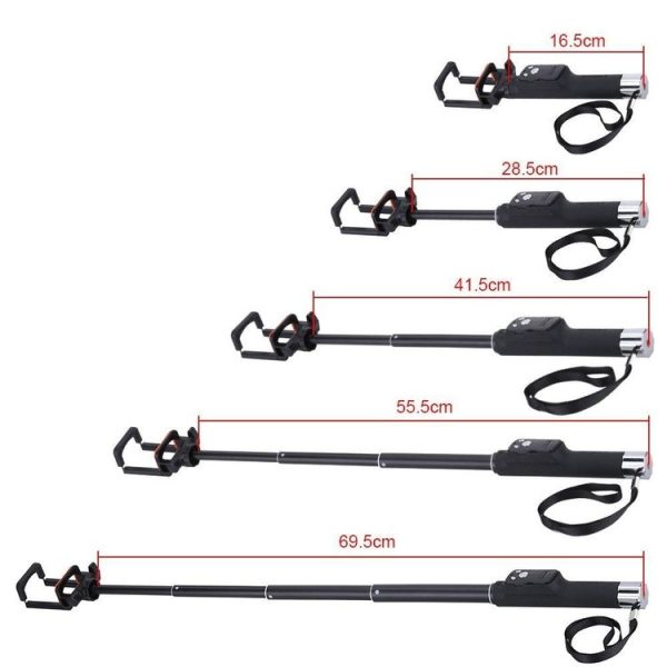 Yunteng YT-888 Handheld Selfie Stick Monopod + Bluetooth Remote Shutter Clip for Phone - Image 6