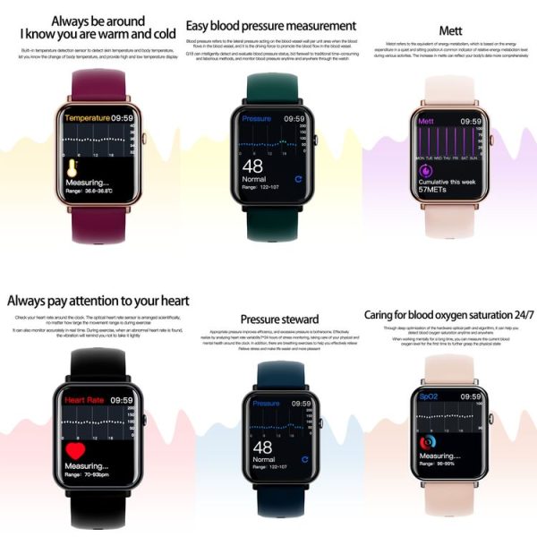 Q19 Pro IP67 Waterproof 1.69 inch Smartwatch (Silver) - Image 2