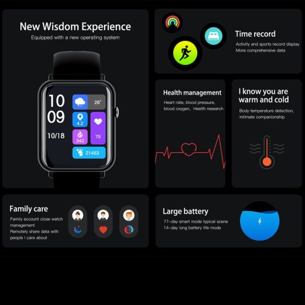 Q19 Pro IP67 Waterproof 1.69 inch Smartwatch (Silver) - Image 5