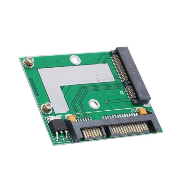 Half-Height mSATA Mini PCI-e SSD to 2.5in SATA3 Converter Adapter Card - Image 2