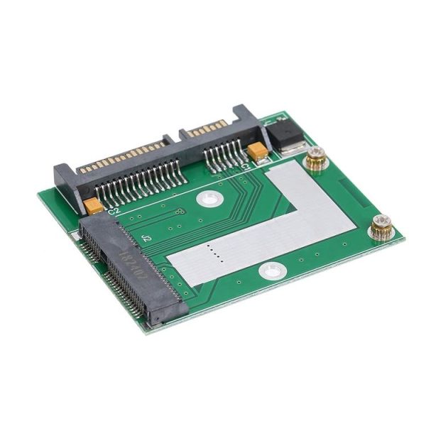 Half-Height mSATA Mini PCI-e SSD to 2.5in SATA3 Converter Adapter Card - Image 3