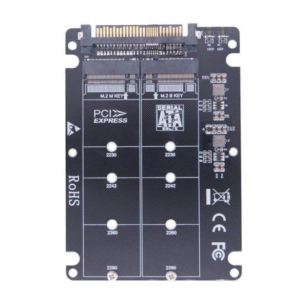 2 Ports NGFF M.2 NVME to U.2 SFF-8639 Adapter Card - Image 2