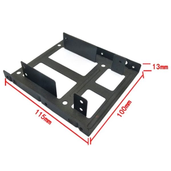 2.5 to 3.5 Dual Desktop SSD Mounting Internal Adapter Hard Drive Bracket - Image 5