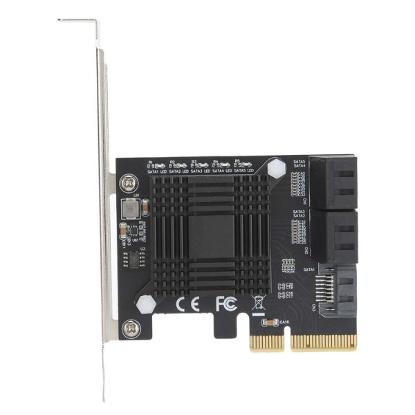 JMB585 Chip Expansion Card PCI-E to 5 Ports SATA3.0 Module Converter Board - Image 2
