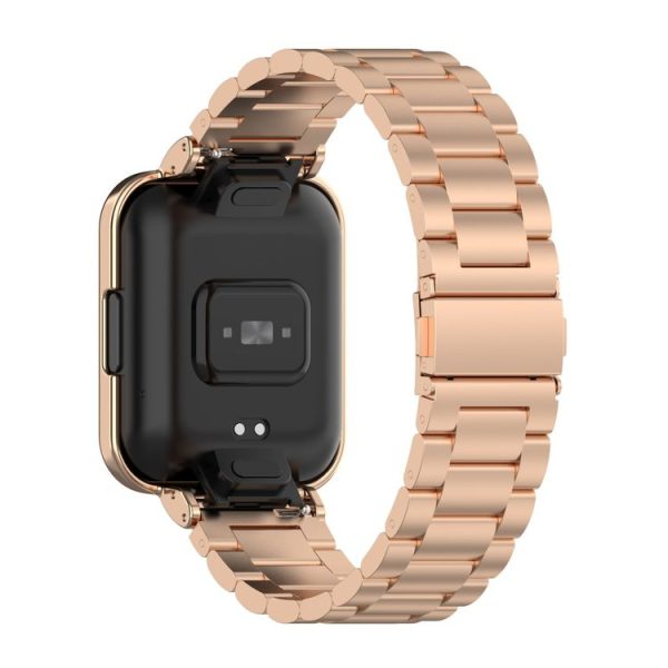 Xiaomi Redmi Watch 2 2 in 1 Three-bead Metal Watch Band with Watch Frame (Rose Gold) - Image 5