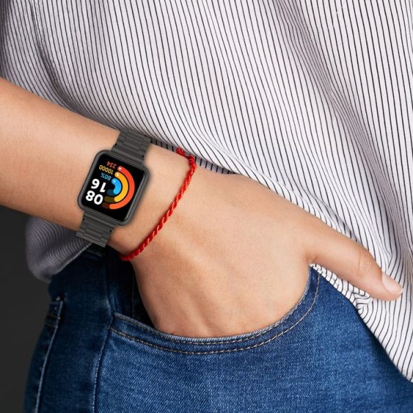 Xiaomi Redmi Watch 2 2 in 1 Three-bead Metal Watch Band with Watch Frame (Rose Gold) - Image 7
