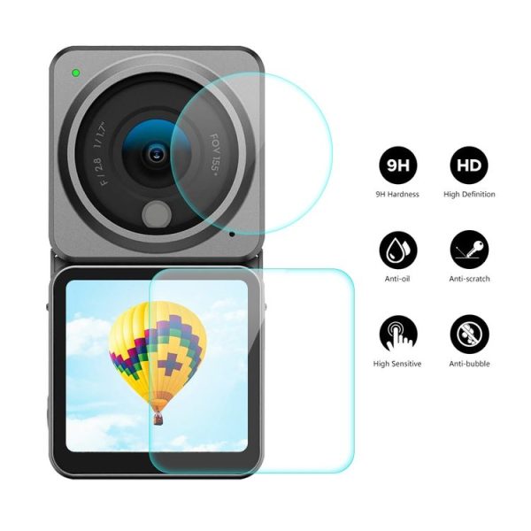 DJI Action 2 ENKAY 0.2mm 9H Tempered Glass Screen Film, Version: Dual-Screen Combo - Image 2