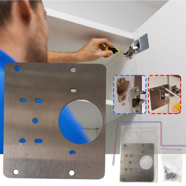 Hinge Repair Plate Cabinet Stainless Steel Hinge Repair Plate - Image 7