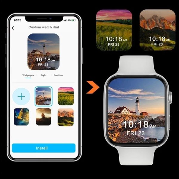 T500 Plus 1.44 inch Color Screen Smart Watch, Support Heart Rate Monitoring / Blood Pressure Monitoring (White) - Image 3