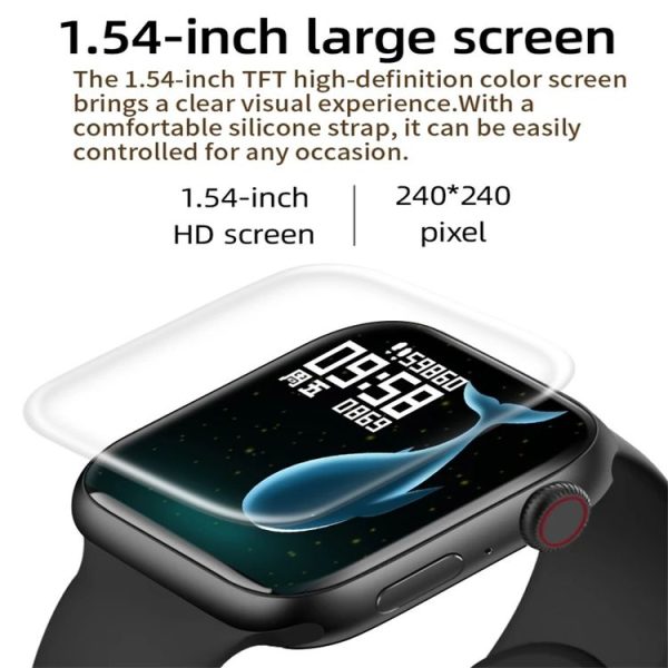 T500 Plus 1.44 inch Color Screen Smart Watch, Support Heart Rate Monitoring / Blood Pressure Monitoring (White) - Image 7