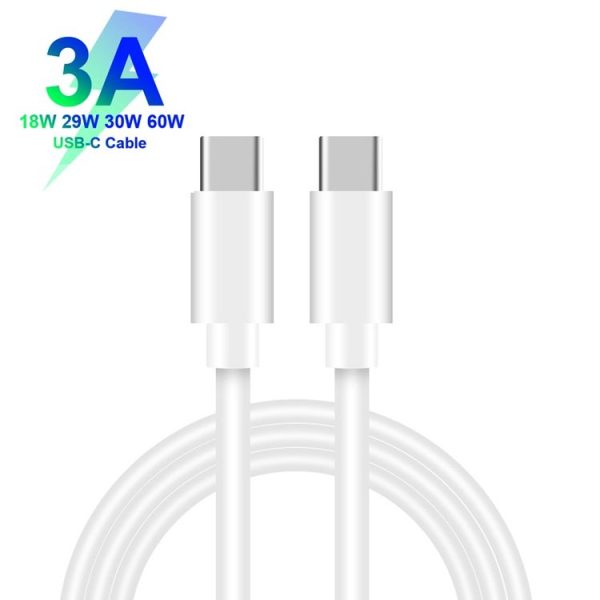 Dual PD 3.0 40W Type-C Car charger with 1m Type-C to Type-C Data Cable (Black) - Image 3