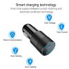 Dual PD 3.0 40W Type-C Car charger with 1m Type-C to Type-C Data Cable (Black) - Image 5