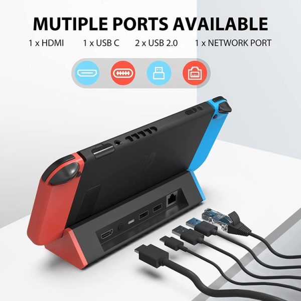 1000Mbs LAN Port 4K HDMI Adapter For Nintendo Switch / Switch OLED (LAN Model) - Image 5