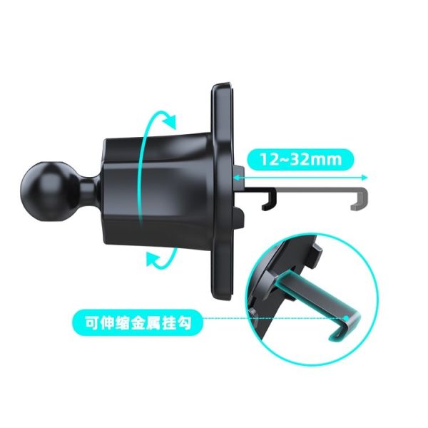 A190+X158 Car Phone Holder Air Vent Mini Hook Mount Phone Holder - Image 4