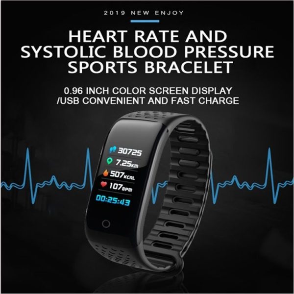 Z6 0.96 inch TFT Color Screen Smartwatch IPX7 Waterproof, Support Call Reminder / Heart Rate Monitoring / Blood Pressure Monitoring / Sleep Monitoring / Sedentary Reminder (Blue) - Image 2