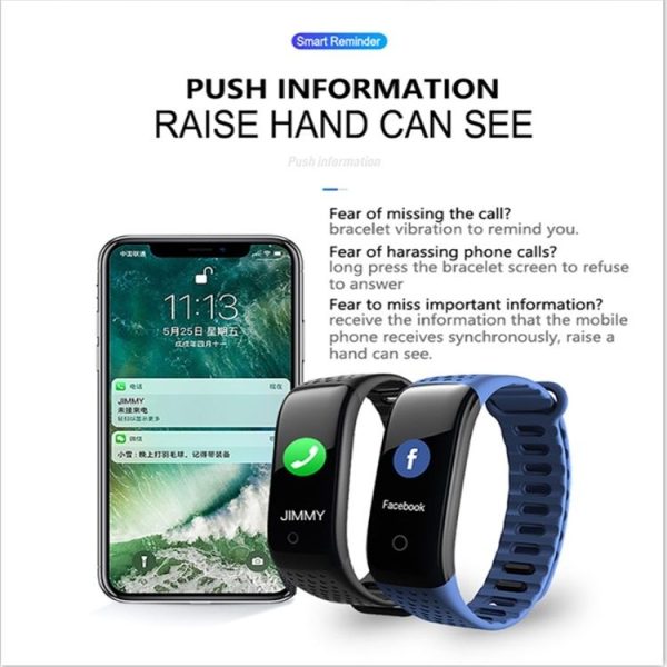 Z6 0.96 inch TFT Color Screen Smartwatch IPX7 Waterproof, Support Call Reminder / Heart Rate Monitoring / Blood Pressure Monitoring / Sleep Monitoring / Sedentary Reminder (Blue) - Image 9