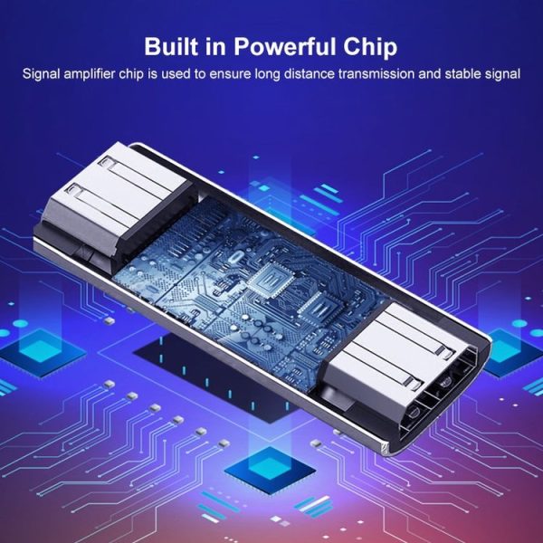 JUNSUNMAY 8K 30m HDMI Adapter Signal Amplifier HDMI Repeater Extender (Blue) - Image 3