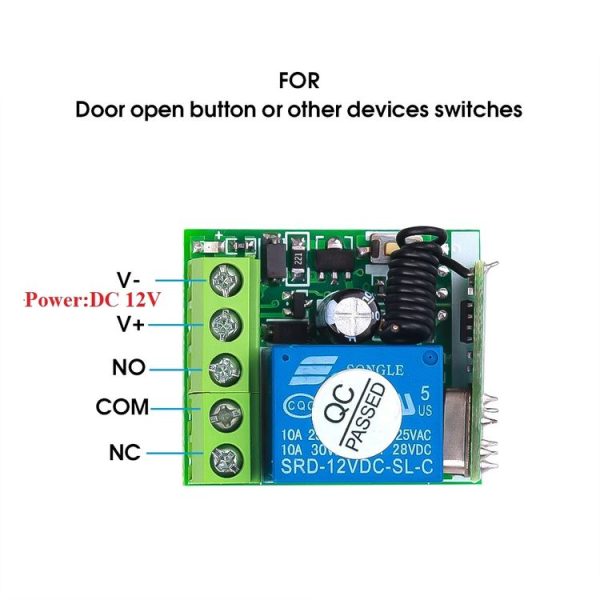 DC12V 1CH RF Remote Control Switch / 10A Relay / 433MHZ Switch Receiver - Image 7