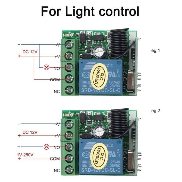 DC12V 1CH RF Remote Control Switch / 10A Relay / 433MHZ Switch Receiver - Image 9
