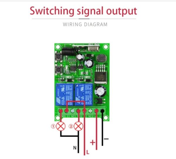 DC 12V 24V 48V Universal Electric Door RF Wireless Remote Control Relay Receiver Set - Image 6