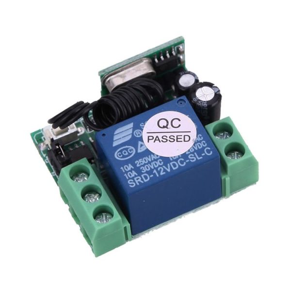 12V 10A RF Wireless Remote Control Switch 1CH Relay Receiver - Image 2
