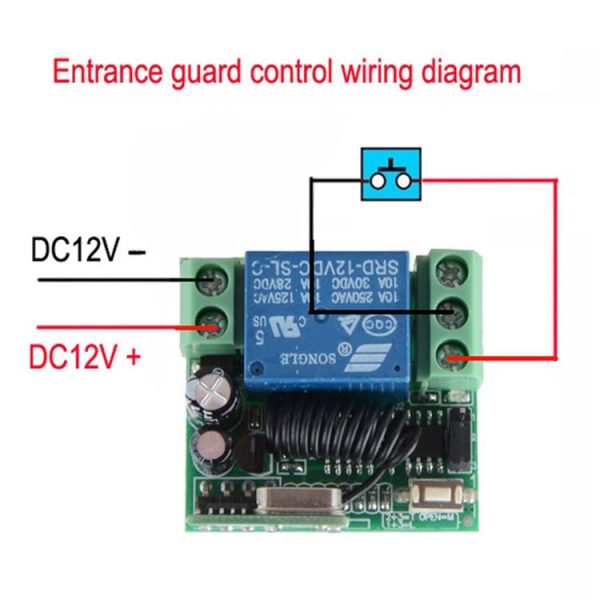 12V 10A RF Wireless Remote Control Switch 1CH Relay Receiver - Image 7
