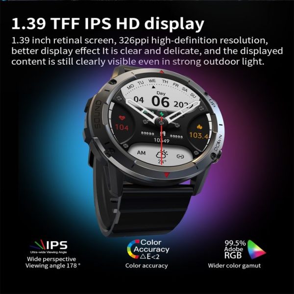 NX9 1.39 inch Color Screen Smart Watch, Support Heart Rate Monitoring / Blood Pressure Monitoring (Black) - Image 8