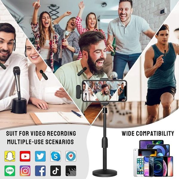One by Two Wireless Lavalier Microphone Wireless Noise Reduction Microphone with Charging Case, Port: 8 Pin - Image 7