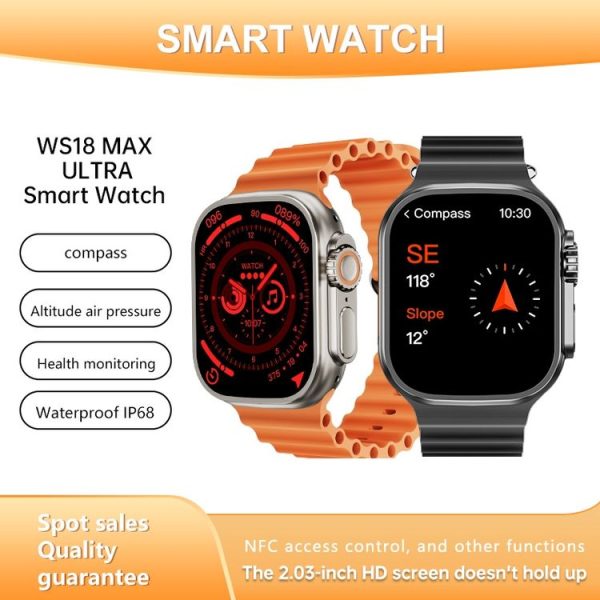 WS18 MAX ULTRA 2.03 inch Color Screen Smart Watch, Support Heart Rate Monitoring / Blood Pressure Monitoring (Blue) - Image 5