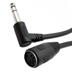 JUNSUNMAY 6.35mm 1 / 4 inch Male to Female 5 Pin MIDI Audio Stero Adapter, Cable Length: 20cm