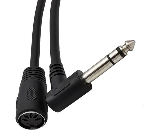 JUNSUNMAY 6.35mm 1 / 4 inch Male to Female 5 Pin MIDI Audio Stero Adapter, Cable Length: 20cm - Image 2