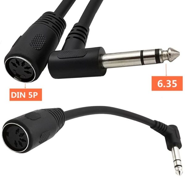JUNSUNMAY 6.35mm 1 / 4 inch Male to Female 5 Pin MIDI Audio Stero Adapter, Cable Length: 20cm - Image 5