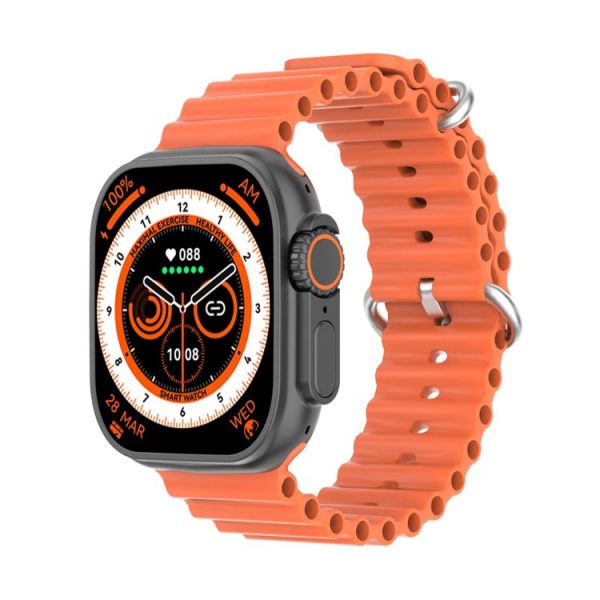 DT8 Ultra Max 2.1 inch Color Screen Smart Watch, Support Heart Rate Monitoring / Blood Pressure Monitoring (Orange)