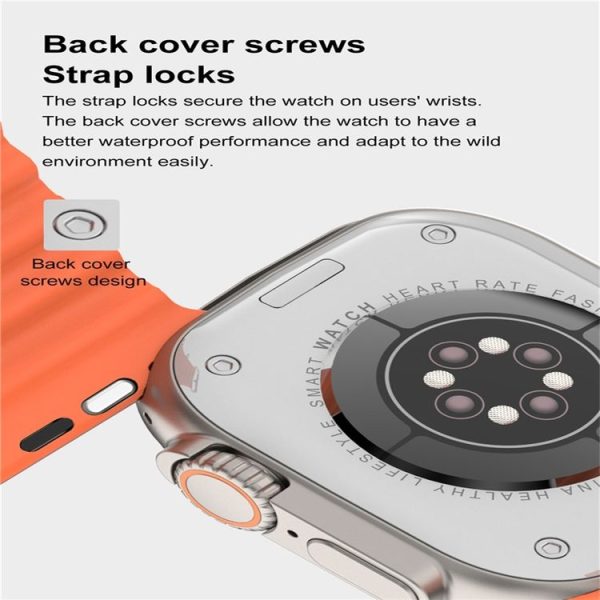 DT8 Ultra Max 2.1 inch Color Screen Smart Watch, Support Heart Rate Monitoring / Blood Pressure Monitoring (Orange) - Image 8