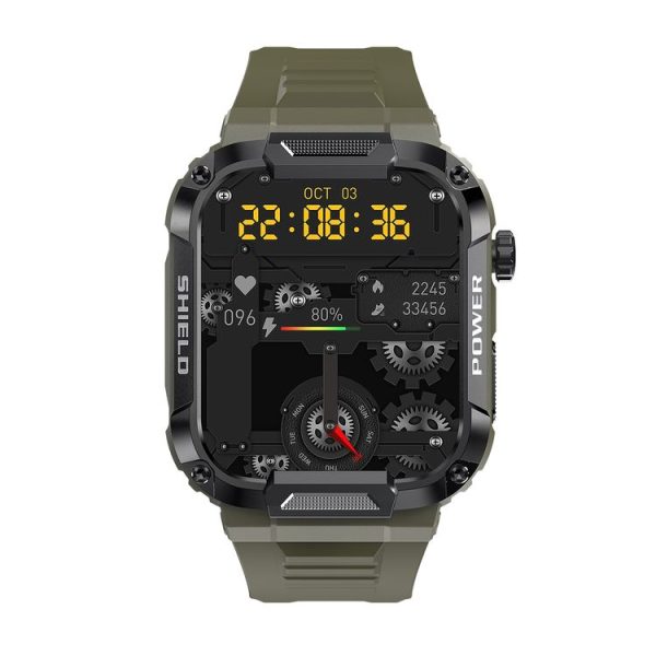 MK66 1.85 inch Color Screen Smart Watch, Support Heart Rate Monitoring / Blood Pressure Monitoring (Green) - Image 2