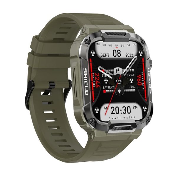 MK66 1.85 inch Color Screen Smart Watch, Support Heart Rate Monitoring / Blood Pressure Monitoring (Green) - Image 3