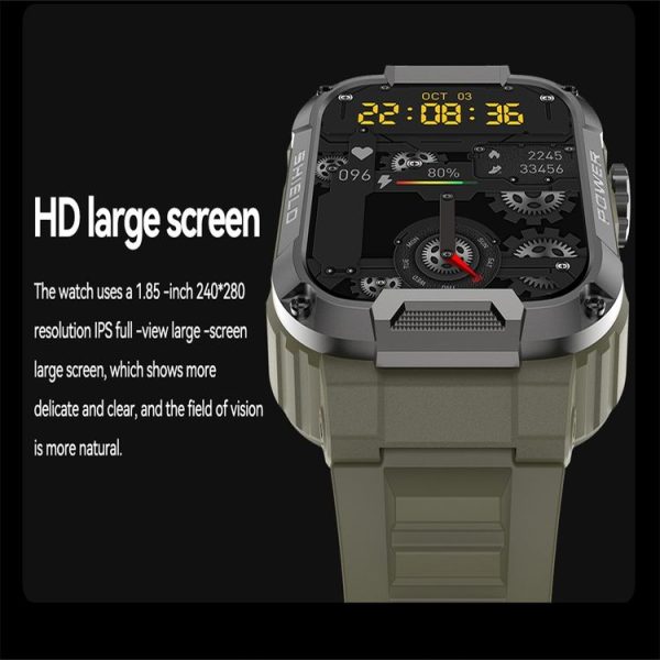 MK66 1.85 inch Color Screen Smart Watch, Support Heart Rate Monitoring / Blood Pressure Monitoring (Green) - Image 6