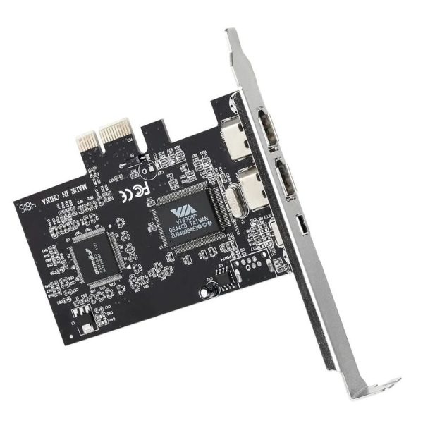 PCI-E 3 Ports 1394a 1394b Firewire Expansion Card 2 x 6 Pin + 1 x 4 Pin for Desktop PC - Image 4