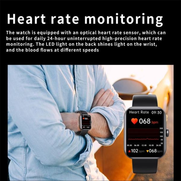 F57L 1.91 inch Color Screen Smart Watch, Support Heart Rate Monitoring / Blood Pressure Monitoring (Black) - Image 7