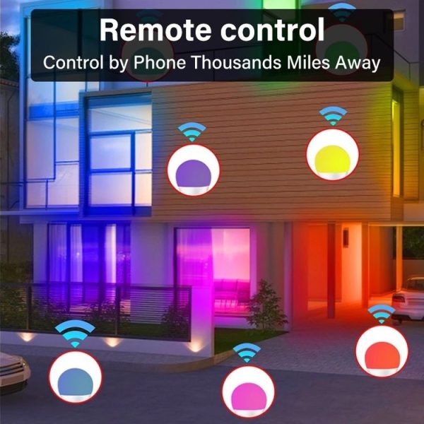 DP01 2pcs TUYA WiFi Smart Light Bulb 15W E26 E27 RGB + White + Warm White LED Bulb - Image 2