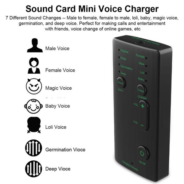 M1 Portable Mini Voice Changing Modulator with Adjustable Voice Functions & Phone Computer & Sound Card & Mic Tool - Image 2