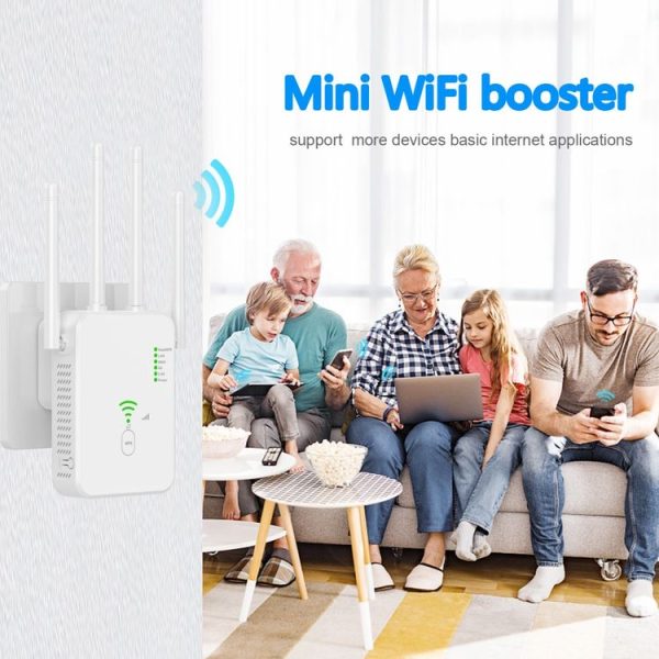U10 1200Mbps Signal Booster WiFi Extender WiFi Antenna Dual Band 5G Wireless Signal Repeater (EU Plug) - Image 5
