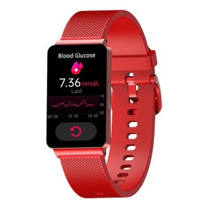 EP08 1.57 inch Color Screen Smart Watch, Support Blood Sugar Monitoring / Heart Rate Monitoring / Blood Pressure Monitoring (Red)