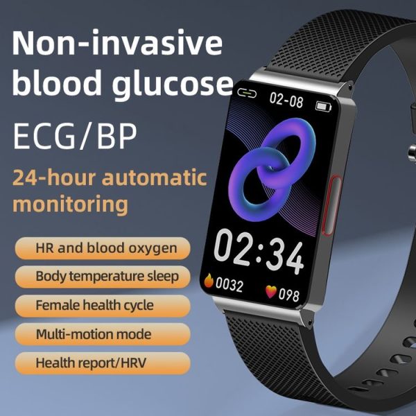 EP08 1.57 inch Color Screen Smart Watch, Support Blood Sugar Monitoring / Heart Rate Monitoring / Blood Pressure Monitoring (Red) - Image 3
