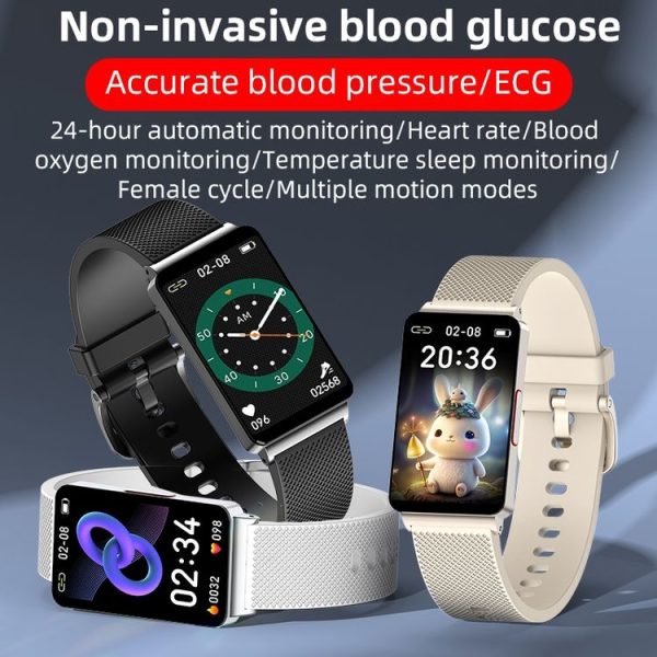 EP08 1.57 inch Color Screen Smart Watch, Support Blood Sugar Monitoring / Heart Rate Monitoring / Blood Pressure Monitoring (Red) - Image 4