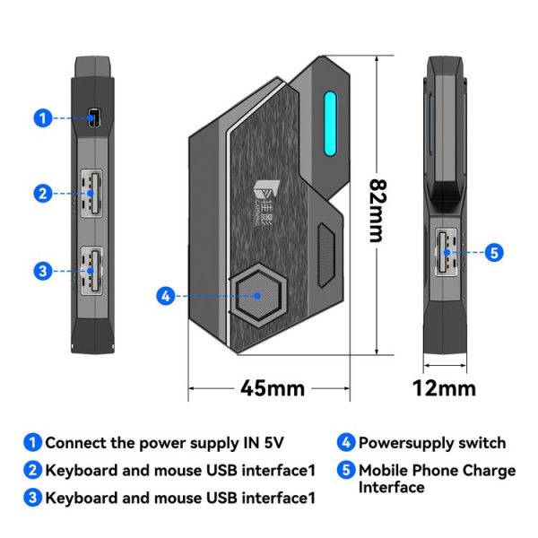 Gamwing Mix SE Bluetooth 5.0 Elite Mobile Controller Keyboard Mouse Converter - Image 2