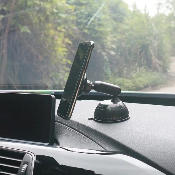 208-C Black 360 Degree Rotation Dashboard Windshield Magnetic Mobile Phone Car Holder - Image 5