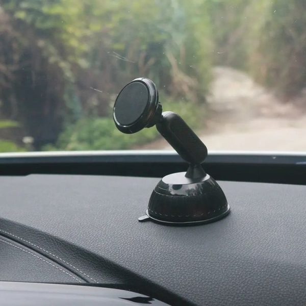 208-C Black 360 Degree Rotation Dashboard Windshield Magnetic Mobile Phone Car Holder - Image 6