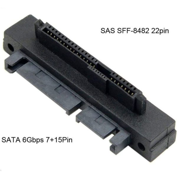 JUNSUNMAY SAS 22 Pin to 7 Pin + 15 Pin SATA Hard Disk Drive Raid Adapter - Image 5