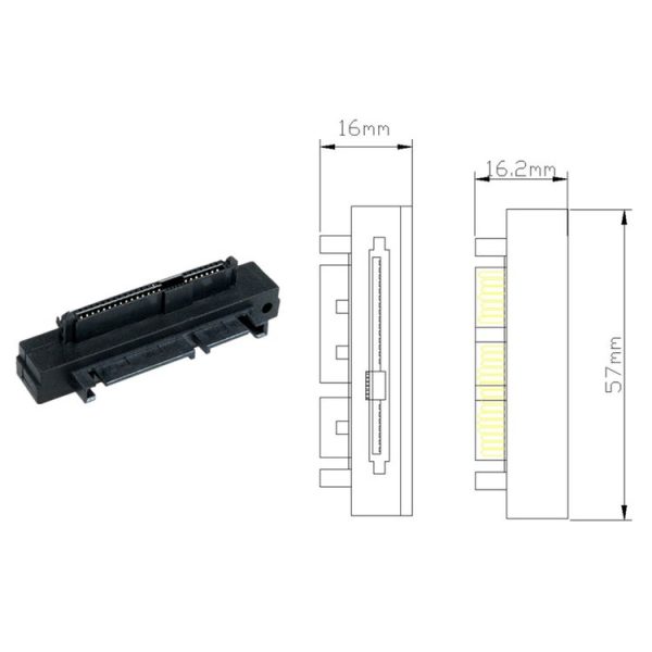 JUNSUNMAY SAS 22 Pin to 7 Pin + 15 Pin SATA Hard Disk Drive Raid Adapter - Image 6